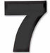 11-Inch Black Plastic 3D Number 7 Decoration