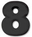 Black Plastic 3D Number 8 Decoration, 11 Inch