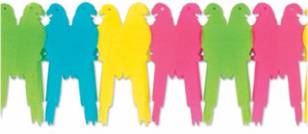 12 ft Parrot Garland for Luau Parties