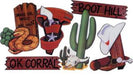 16-Inch Western Cutouts, 6-Pack