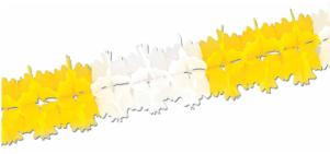 Canary Yellow & White Pageant Garland, 14.5 ft
