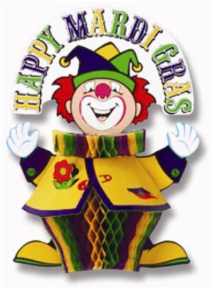 11-Inch Mardi Gras Centerpiece, 1 Count