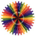25-Inch Rainbow Tissue Paper Fan Decoration