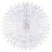 White Tissue Paper Fan Decoration, 25 Inch