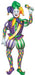 Jointed Mardi Gras Jester Decoration, 38 Inches