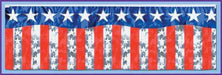 Metallic Stars & Stripes Patriotic Banner