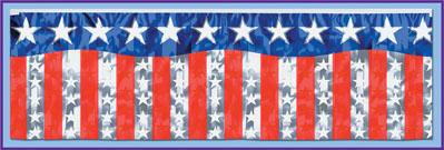 Metallic Stars & Stripes Patriotic Banner