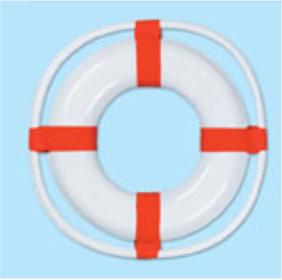 23-Inch Plastic Life Preserver Decoration