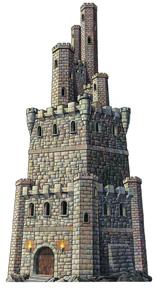 Décoration de tour de château articulée de 48 pouces, 1 unité