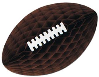 28-Inch Brown Tissue Football Decoration
