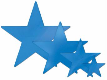 15-Inch Blue Foil Star Decoration