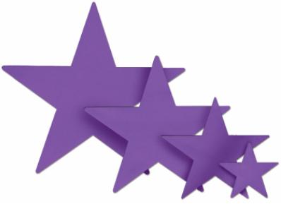15-Inch Purple Foil Star Decoration