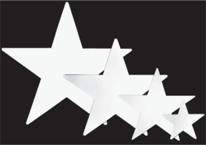 9-Inch White Foil Star Decoration