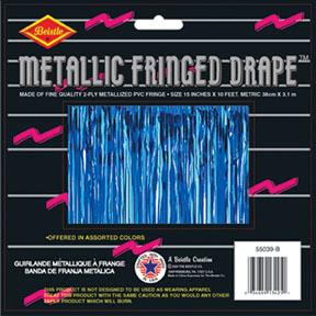 15"X10' FRINGE DRAPE BLUE 2-PLY BULK
