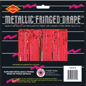 15"X10' FRINGE DRAPE RED 2-PLY BULK