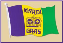 Mardi Gras Flag Cutouts