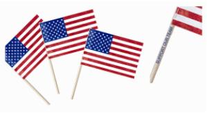 American Flag Tyvek Decoration, 4 x 6 Inches