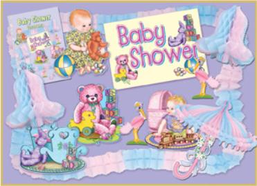 Baby Shower Decorama Decoration Set, 11 Pieces