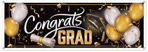Congrats Grad Sign Banner, 5 ft x 21 in