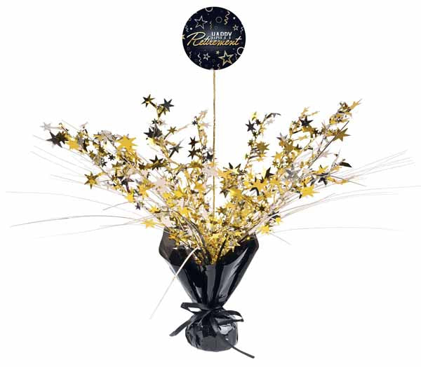 Retirement Gleam & Spray Centerpiece, 18 Inches