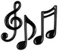 Molded Plastic Musical Note Decorations, 3 Pack