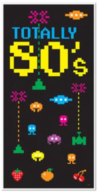 Totally 80's Door Cover, 30 Inches x 5 Feet