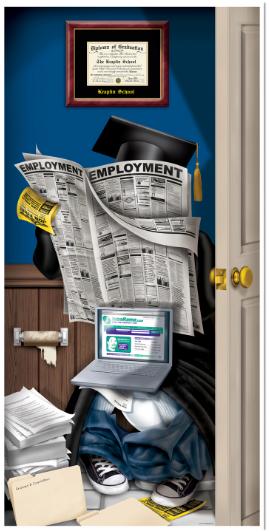 Graduate Restroom Door Cover, 30 Inches x 5 Feet