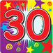 30 NUMBER COASTERS 8/PKG 3.5"