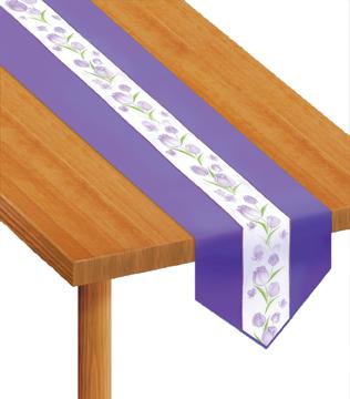 Spring Tulips Fabric Table Runner, 6 ft
