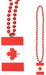 36-Inch Red Necklace with Canada Flag Medal