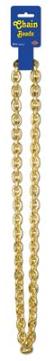 Gold Chain Bead Necklace, 40 Inches