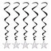 STAR WHIRLS(5/PK) 3' BLACK & SILVER