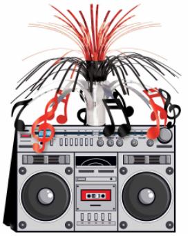 14-Inch Boom Box Centerpiece