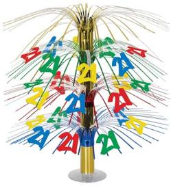21st Birthday Cascade Centrepiece, 18 Inch