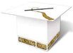 White Graduation Cap Card Box, 8.5 x 8.5 Inches