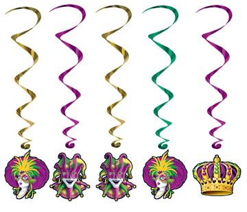 MARDI GRAS WHIRLS 5/PKG ASST. COLORS