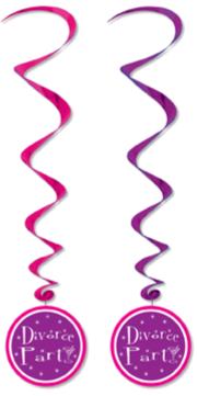 DIVORCE PARTY WHIRLS 5/PKG 40"