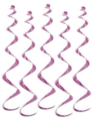 PINK RIBBON TWIRL WHIRL 5/PKG 24"