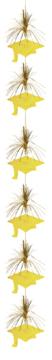 Gold Graduation Cap Firework Stringers, 7 ft