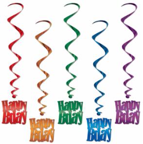 HAPPY BIRTHDAY WHIRL 5/PKG 33"