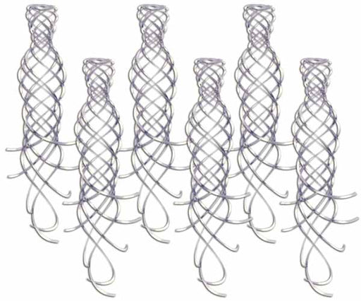 SHIMMERING WHIRLS 6/PKG 20" SILVER