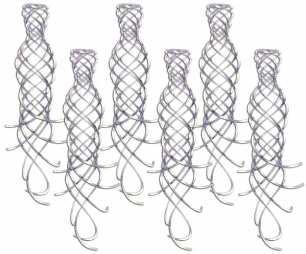 SHIMMERING WHIRLS 6/PKG 20" SILVER
