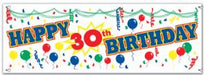 HAPPY 30TH BIRTHDAY BANNER 5' X 21"