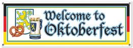 Welcome to Oktoberfest Sign, 5 ft x 21 in