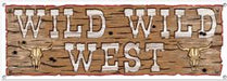 WILD WILD WEST SIGN BANNER 21"X5'(1/PK)