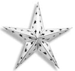 Silver Dimensional Foil Star Decoration, 12 Inch