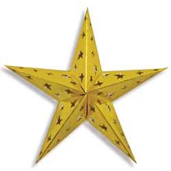 Gold Dimensional Foil Star Decoration, 24 Inch