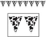 Cow Print Pennant Banner, 10 Inches x 12 Feet