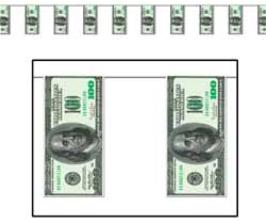 $100 Bill Pennant Banner, 12 ft