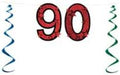 Glittered Number 90 Streamer, 15 Inches x 7 Feet